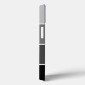 黒と灰色 |スクリプトグラデーションを含むストライプ Case-Mate iPhoneケース (裏面 / 右)