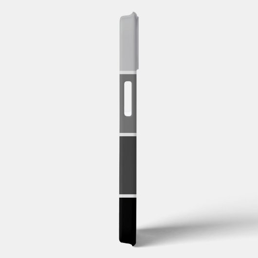 黒と灰色 |スクリプトグラデーションを含むストライプ Case-Mate iPhoneケース (裏面 / 右)