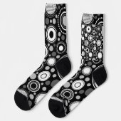 黒と灰色 ソックス (左)