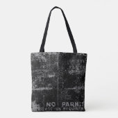 黒と灰色 トートバッグ (裏面)