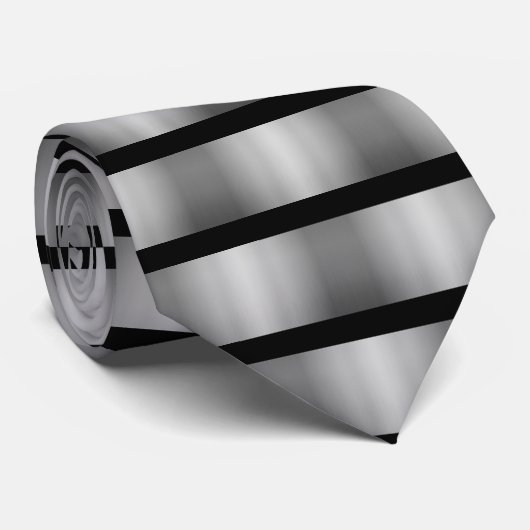黒と灰色 ネクタイ (ロール)