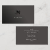 黒と灰色 名刺 (正面/裏面)