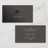 黒と灰色 名刺 (正面/裏面)