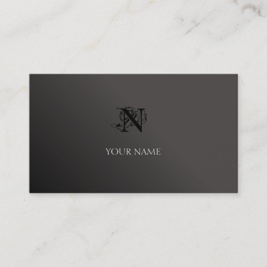 黒と灰色 名刺 (正面)