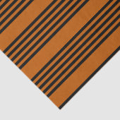 黒と焦げオレンジの5つのストライプパターン 薄葉紙 (詳細)