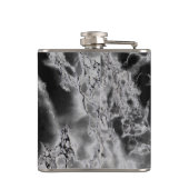 黒と煙の灰色の大理石 フラスク (裏面)