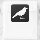 黒と白いカラス。 スクエアシール (バッグ)