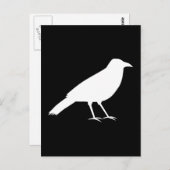 黒と白いカラス。 ポストカード (正面/裏面)