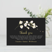 黒と白い花のフローラ サンキューカード (スタンド正面)