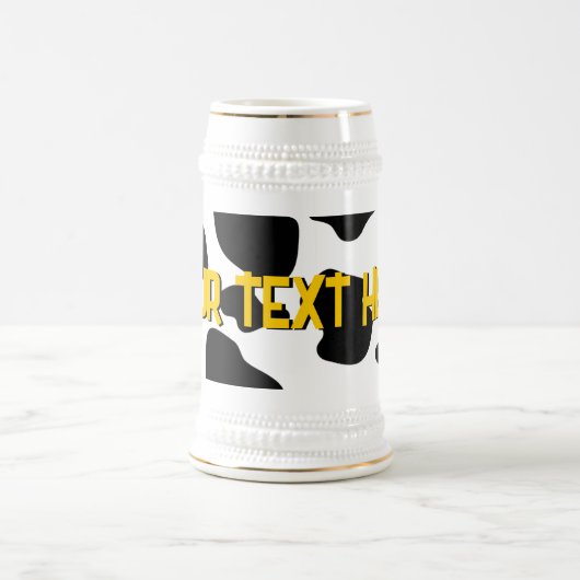 黒と白おもしろいの牛の斑点ビールスタインギフト ビールジョッキ (中央)