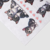 黒と白とグレーの子猫イラスト 薄葉紙 (詳細)