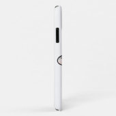 黒と白とピンクのキスの灰色の農場の動物のキャラクター Case-Mate iPhoneケース (裏面/右)