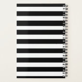 黒と白とポピーストライプのプランナー プランナー手帳 (裏面)
