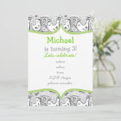 黒と白と灰色の声を出す鳥 招待状 (スタンド正面)