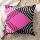 黒と白と灰色の絡ストライプみ合った文字 クッション (ブランケット)