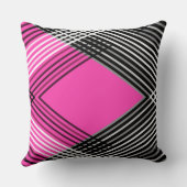 黒と白と灰色の絡ストライプみ合った文字 クッション (裏面)