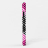 黒と白と灰色の絡ストライプみ合った文字 Case-Mate iPhoneケース (裏面/右)