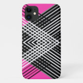 黒と白と灰色の絡ストライプみ合った文字 Case-Mate iPhoneケース (裏面)