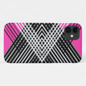 黒と白と灰色の絡ストライプみ合った文字 Case-Mate iPhoneケース (裏面(横))