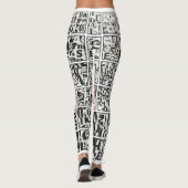 黒と白と赤いレギンス レギンス (裏面)