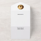 黒と白と金ゴールド最後のディスコバチェロレッテ オールインワン招待状 (外側)