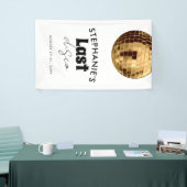 黒と白と金ゴールド最後のディスコバチェロレッテ 横断幕 (トレードショー)