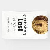 黒と白と金ゴールド最後のディスコバチェロレッテ 横断幕 (横)