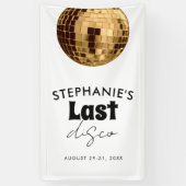 黒と白と金ゴールド最後のディスコバチェロレッテ 横断幕 (縦)