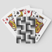 黒と白のこぎり歯グラデーションパターン トランプ (裏面)