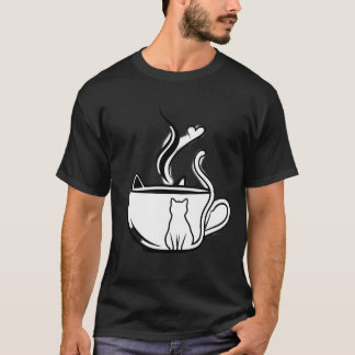 黒と白のにゃんこパーフェクトブレンド Tシャツ