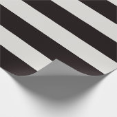黒と白のひさしストライプ ラッピングペーパー (角)