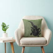 黒と白のアクソロトル・アート クッション (椅子)