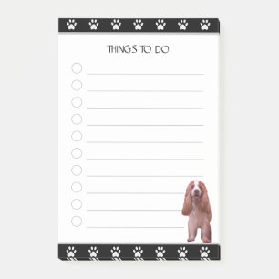 黒と白のアクティビティにいるかわいい子犬 ポストイット