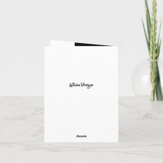 黒と白のアフリカ系アメリカ人カップルの記念日 カード (裏面)