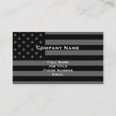 黒と白のアメリカの名刺 名刺 (裏面)