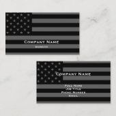 黒と白のアメリカの名刺 名刺 (正面/裏面)
