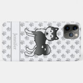 黒と白のアラスカン・マラミュート かわいい犬と名前 Case-Mate iPhoneケース (裏面(横))