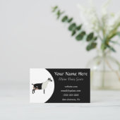 黒と白のアルペン酪農用ヤギ 名刺 (スタンド正面)