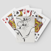 黒と白のアート ジェーン・アブリル by トゥールーズ・ロートレック トランプ (裏面)