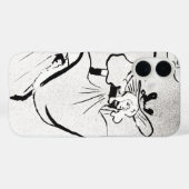 黒と白のアート ジェーン・アブリル by トゥールーズ・ロートレック Case-Mate iPhoneケース (裏面 (横))