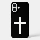 黒と白のイエス・キリストの十字架 Case-Mate iPhoneケース (裏面)