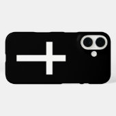黒と白のイエス・キリストの十字架 Case-Mate iPhoneケース (裏面 (横))