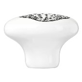 黒と白のイチゴのキャビネット引き出しメイクアップ セラミックノブ (側面)