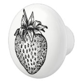 黒と白のイチゴのキャビネット引き出しメイクアップ セラミックノブ (右)