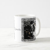 黒と白のイングリッシュセッター コーヒーマグカップ (正面右)