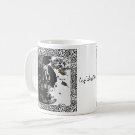 黒と白のイングリッシュセッター コーヒーマグカップ