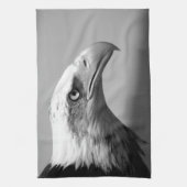 黒と白のイーグルアイ キッチンタオル (縦)