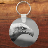 黒と白のイーグルアイ キーホルダー (正面)