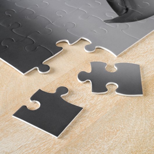 黒と白のイーグルアイ ジグソーパズル (側面)