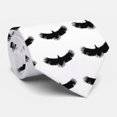 黒と白のイーグルシルエット ネクタイ (ロール)